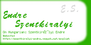 endre szentkiralyi business card